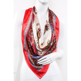 Fashion Square Silky Scarf 01 90x90cm